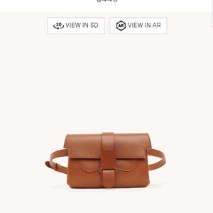 Senreve Aria Belt Bag Pebbled leather in Chestnut
